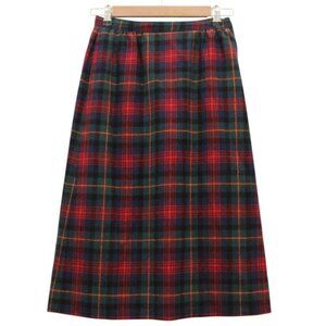 Pendleton Red and Green Plaid Skirt